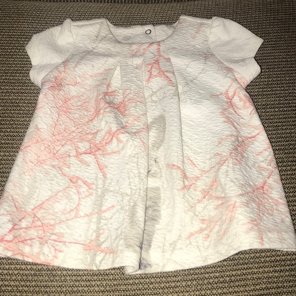 White and pink bunny dress size 9M